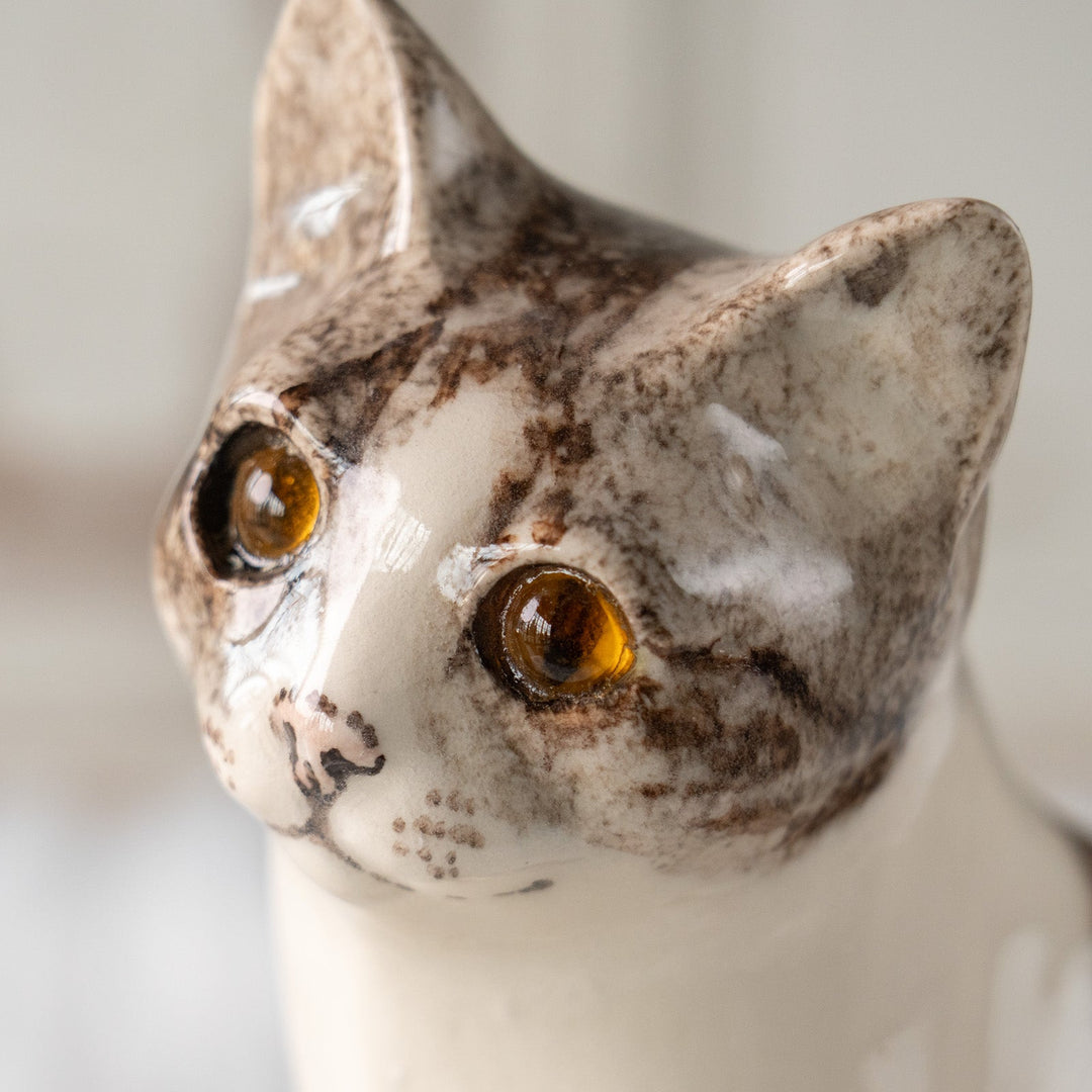 【Winstanley Cat ウィンスタンレイ キャット】小首をかしげた不思議そうな表情が魅力 シルバータビー サバトラ猫 /25L