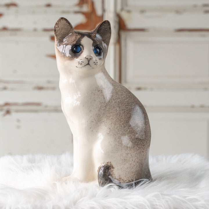 【Winstanley Cat ウィンスタンレイ キャット】おすまし顔でこちらを見つめる ブルーアイ サイアミーズ シャム猫 /25L