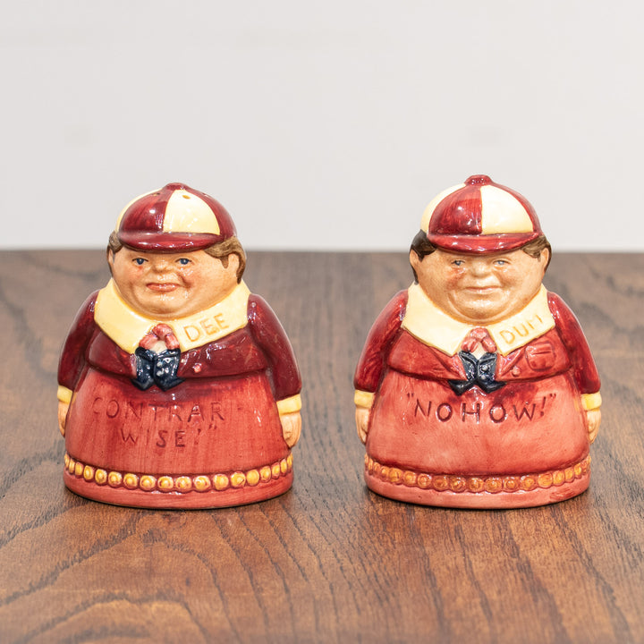 【ROYAL DOULTON ロイヤルドルトン】鏡の国のアリスに登場する双子をモチーフ ソルト&ペッパーポットセット /25L
