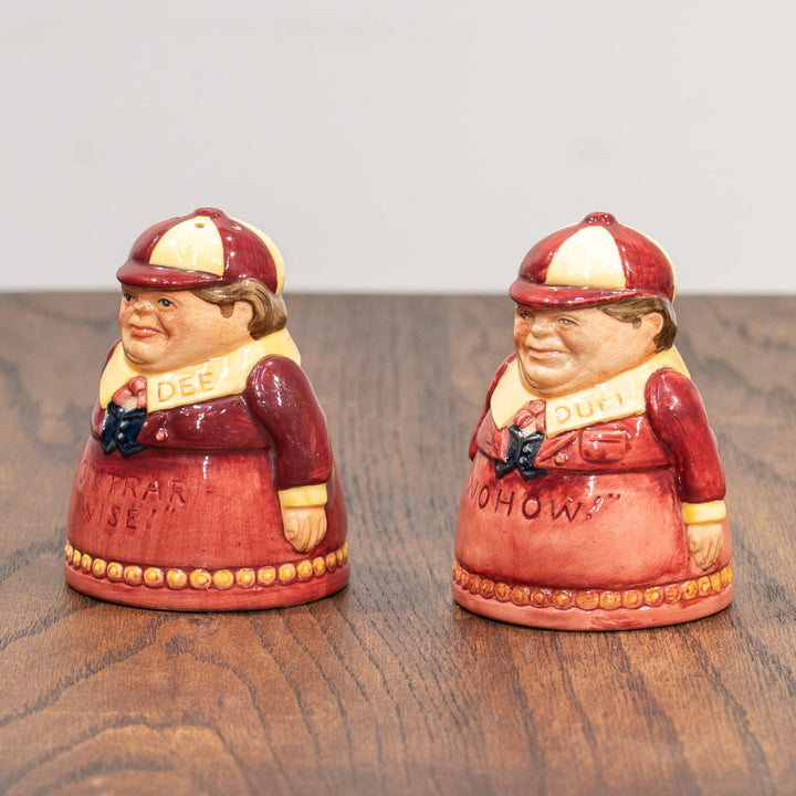 【ROYAL DOULTON ロイヤルドルトン】鏡の国のアリスに登場する双子をモチーフ ソルト&ペッパーポットセット /25L