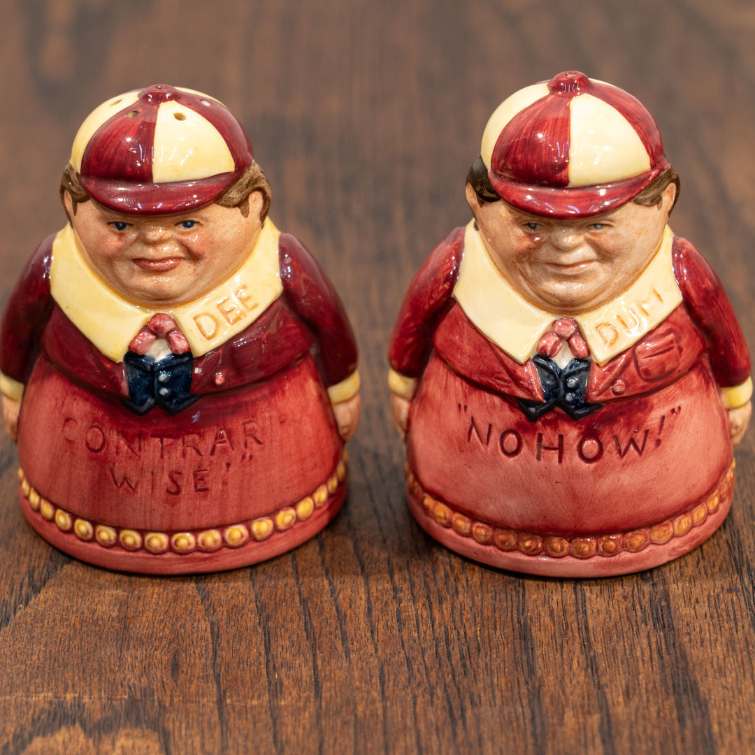 【ROYAL DOULTON ロイヤルドルトン】鏡の国のアリスに登場する双子をモチーフ ソルト&ペッパーポットセット /25L