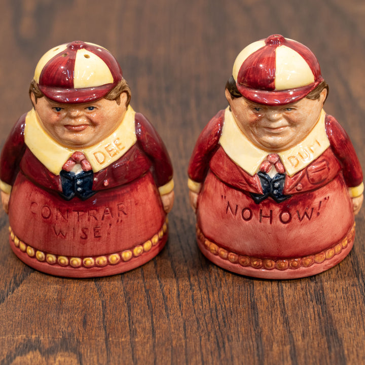 【ROYAL DOULTON ロイヤルドルトン】鏡の国のアリスに登場する双子をモチーフ ソルト&ペッパーポットセット /25L