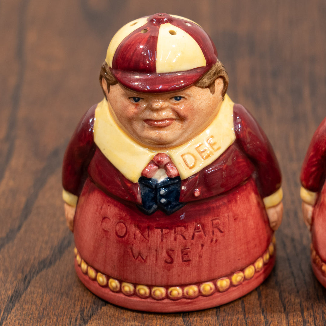 【ROYAL DOULTON ロイヤルドルトン】鏡の国のアリスに登場する双子をモチーフ ソルト&ペッパーポットセット /25L