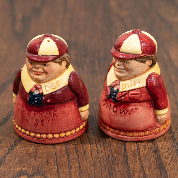 【ROYAL DOULTON ロイヤルドルトン】鏡の国のアリスに登場する双子をモチーフ ソルト&ペッパーポットセット /25L