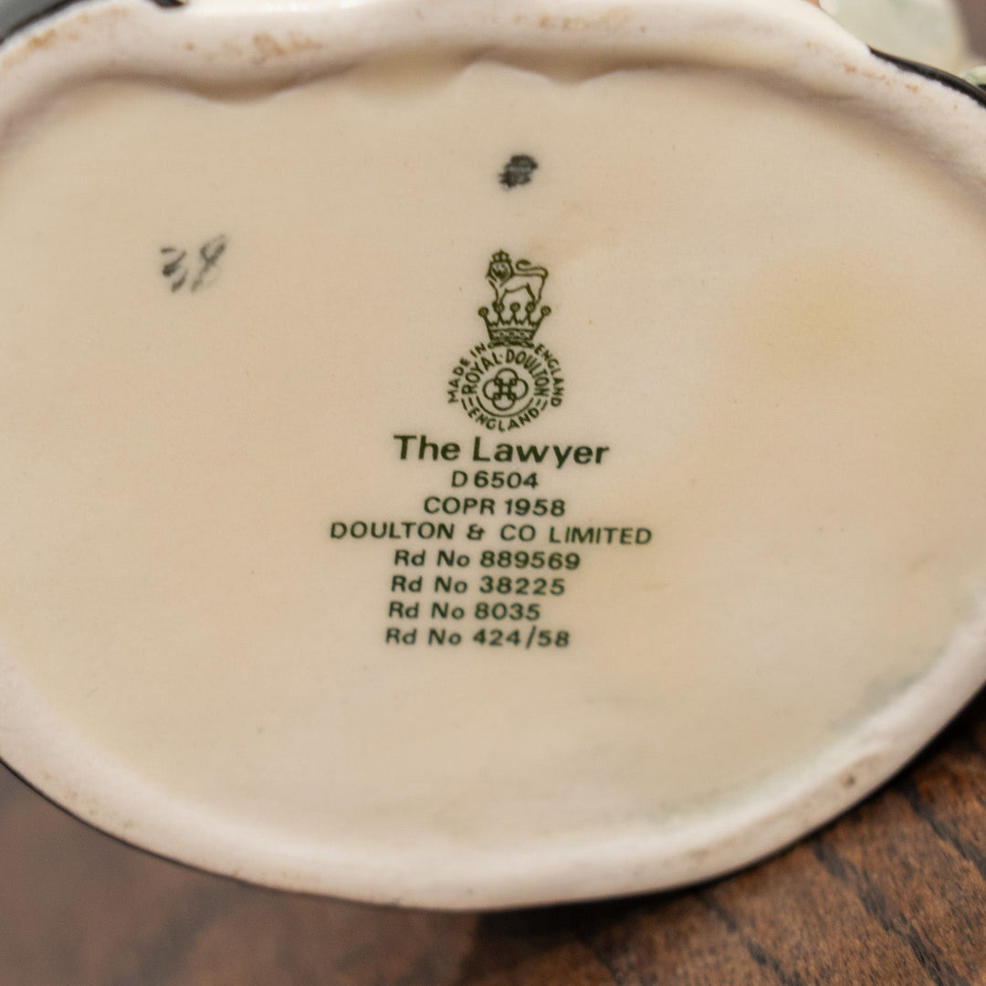 【ROYAL DOULTON ロイヤルドルトン The Lawyer ロイヤー】キャラクタージャグ スモール /25L