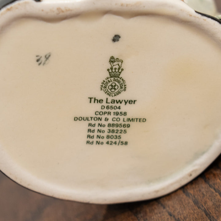 【ROYAL DOULTON ロイヤルドルトン The Lawyer ロイヤー】キャラクタージャグ スモール /25L