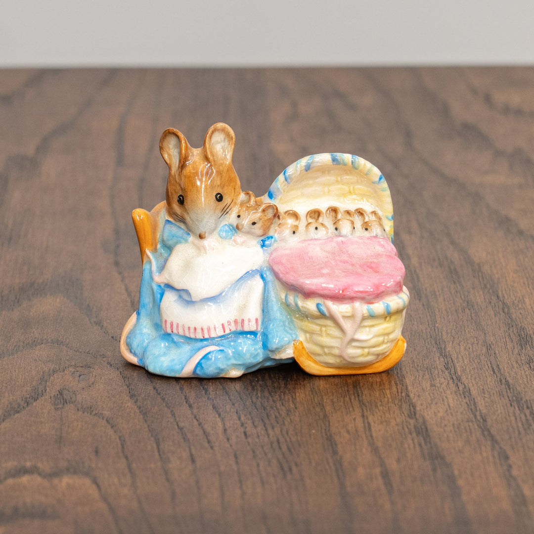 【BESWICK ベスウィック】ねずみのハンカ・マンカ 金文字スタンプ フィギュリン /25L-B