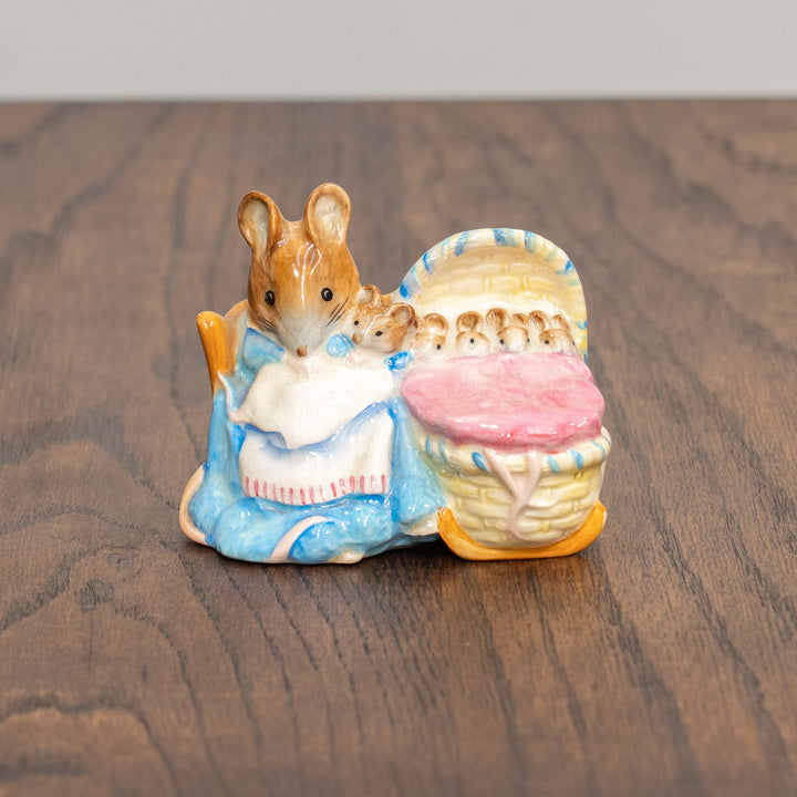 【BESWICK ベスウィック】ねずみのハンカ・マンカ 金文字スタンプ フィギュリン /25L-B