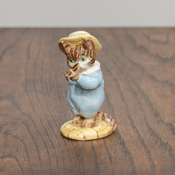【BESWICK ベスウィック】こねこのトムとちょうちょ ROYAL ALBERTスタンプ ビアトリクス・ポター フィギュリン /25L