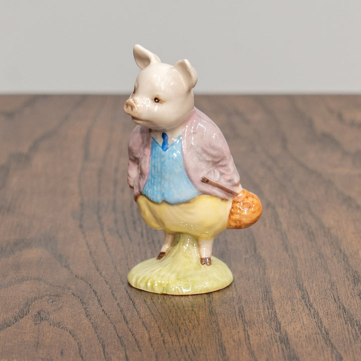 【BESWICK ベスウィック】こぶたのピグリン・ブランド カゴ持ちパターン フィギュリン /25L