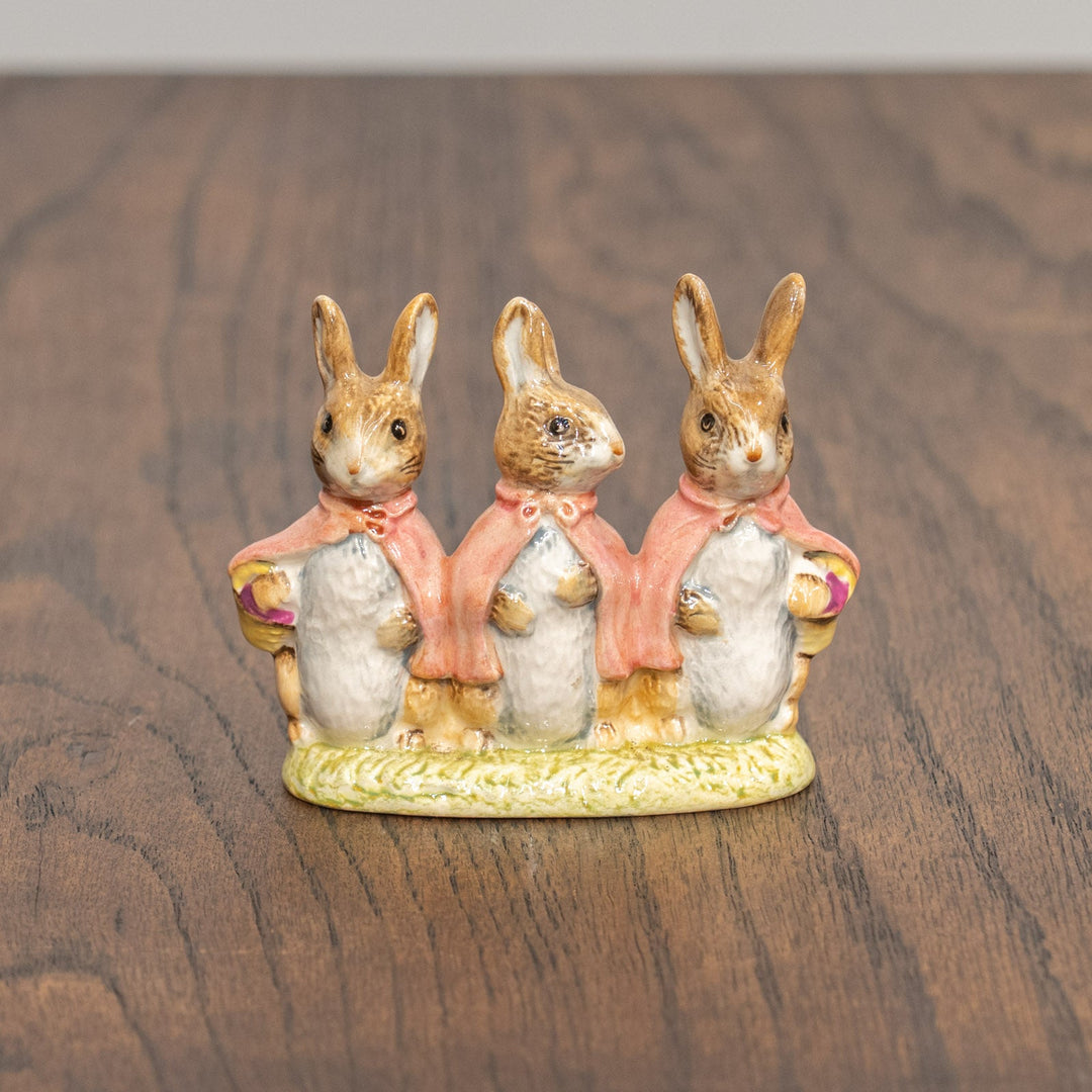 【BESWICK ベスウィック】穴掘り子うさぎ3姉妹 フィギュリン /25L-B