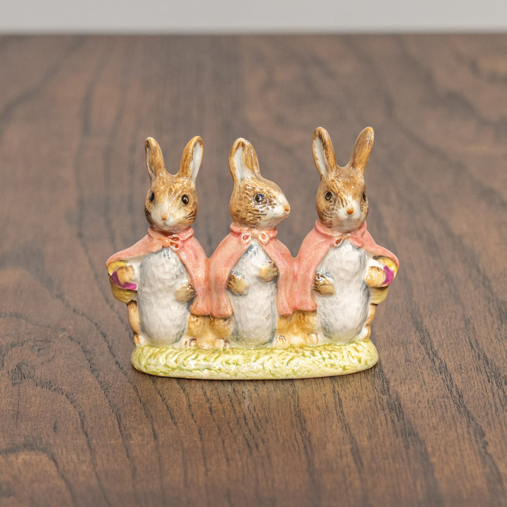 【BESWICK ベスウィック】穴掘り子うさぎ3姉妹 フィギュリン /25L-B