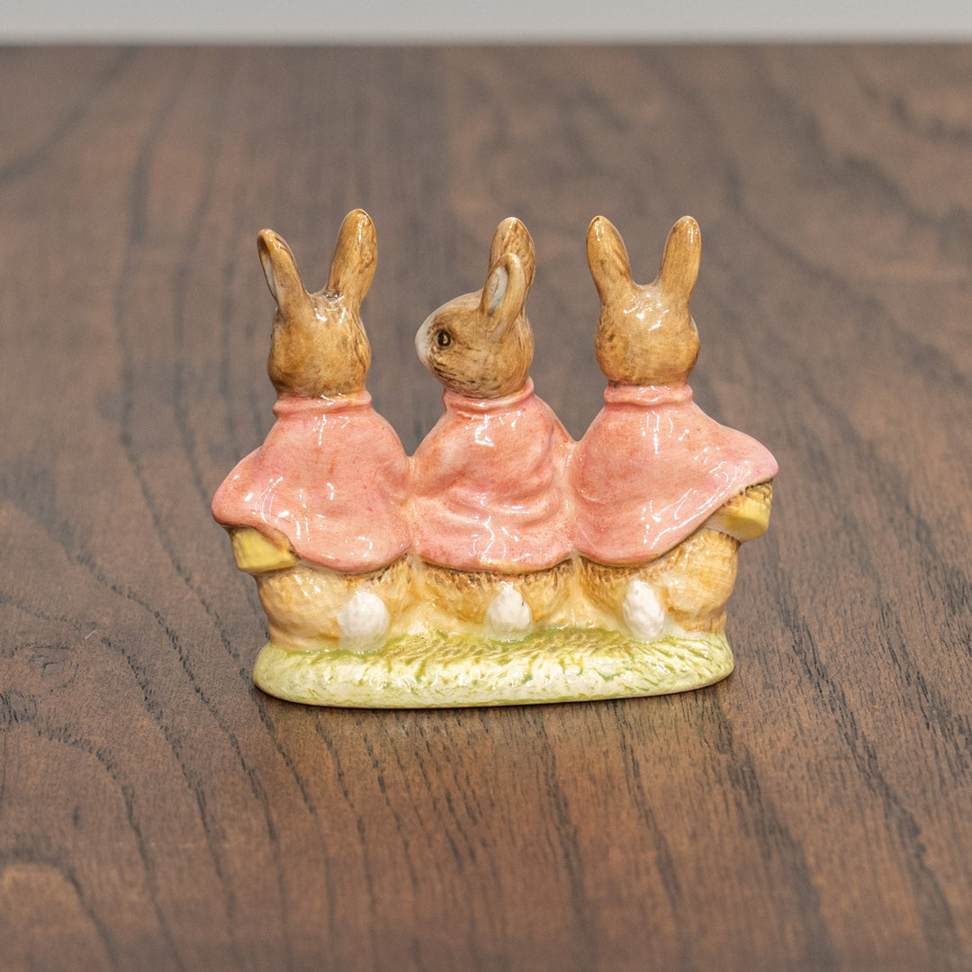 【BESWICK ベスウィック】穴掘り子うさぎ3姉妹 フィギュリン /25L-B