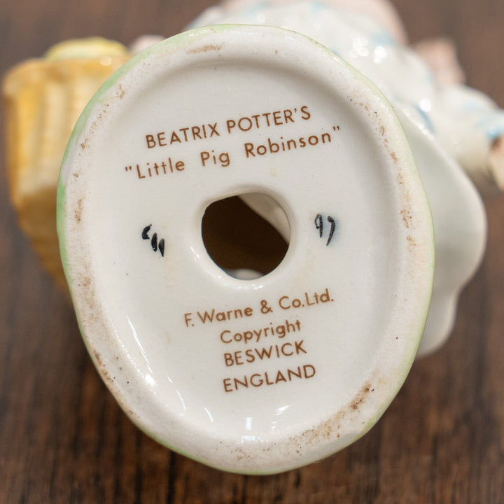 【BESWICK ベスウィック】こぶたのロビンソン ストライプパターン レアモデル フィギュリン /25L