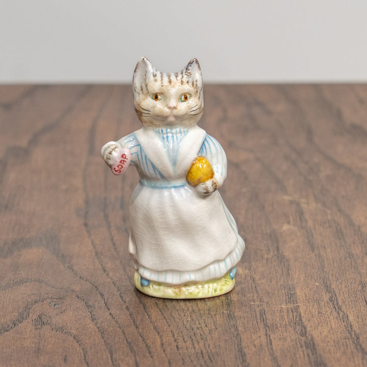 【BESWICK ベスウィック】こねこのタビタ・トウィッチット 金文字スタンプ フィギュリン /25L
