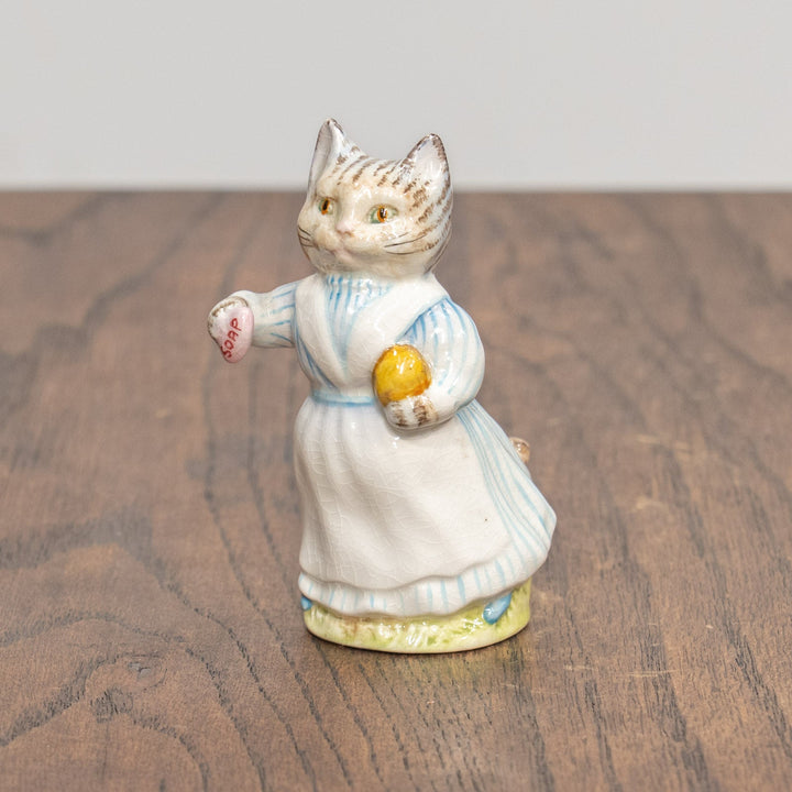 【BESWICK ベスウィック】こねこのタビタ・トウィッチット 金文字スタンプ フィギュリン /25L