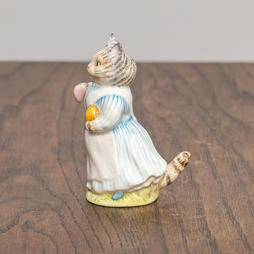 【BESWICK ベスウィック】こねこのタビタ・トウィッチット 金文字スタンプ フィギュリン /25L