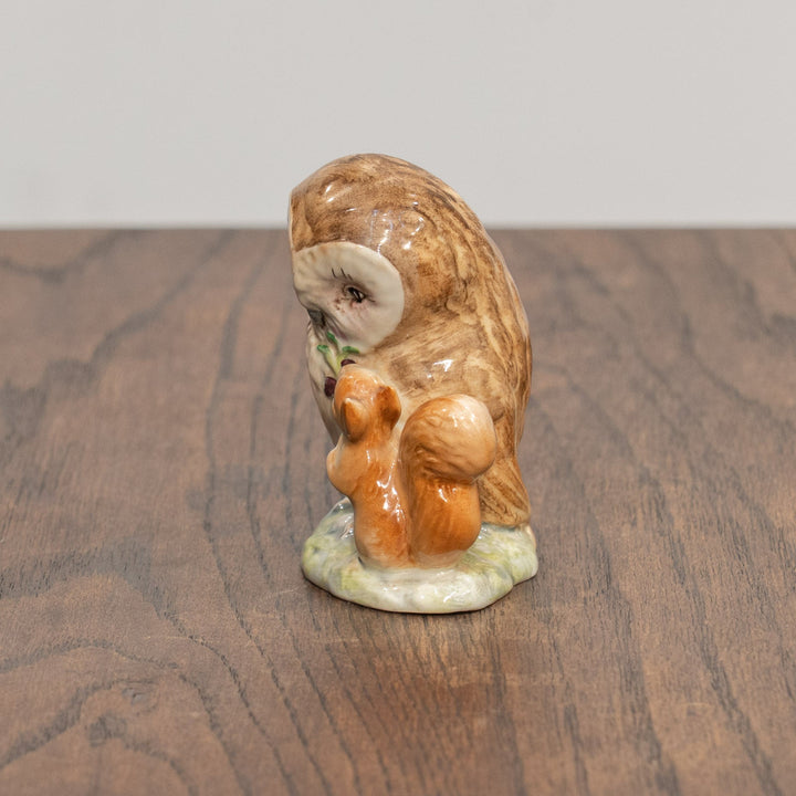 【BESWICK ベスウィック】ふくろうのブラウンじいさま 金文字スタンプ フィギュリン /25L