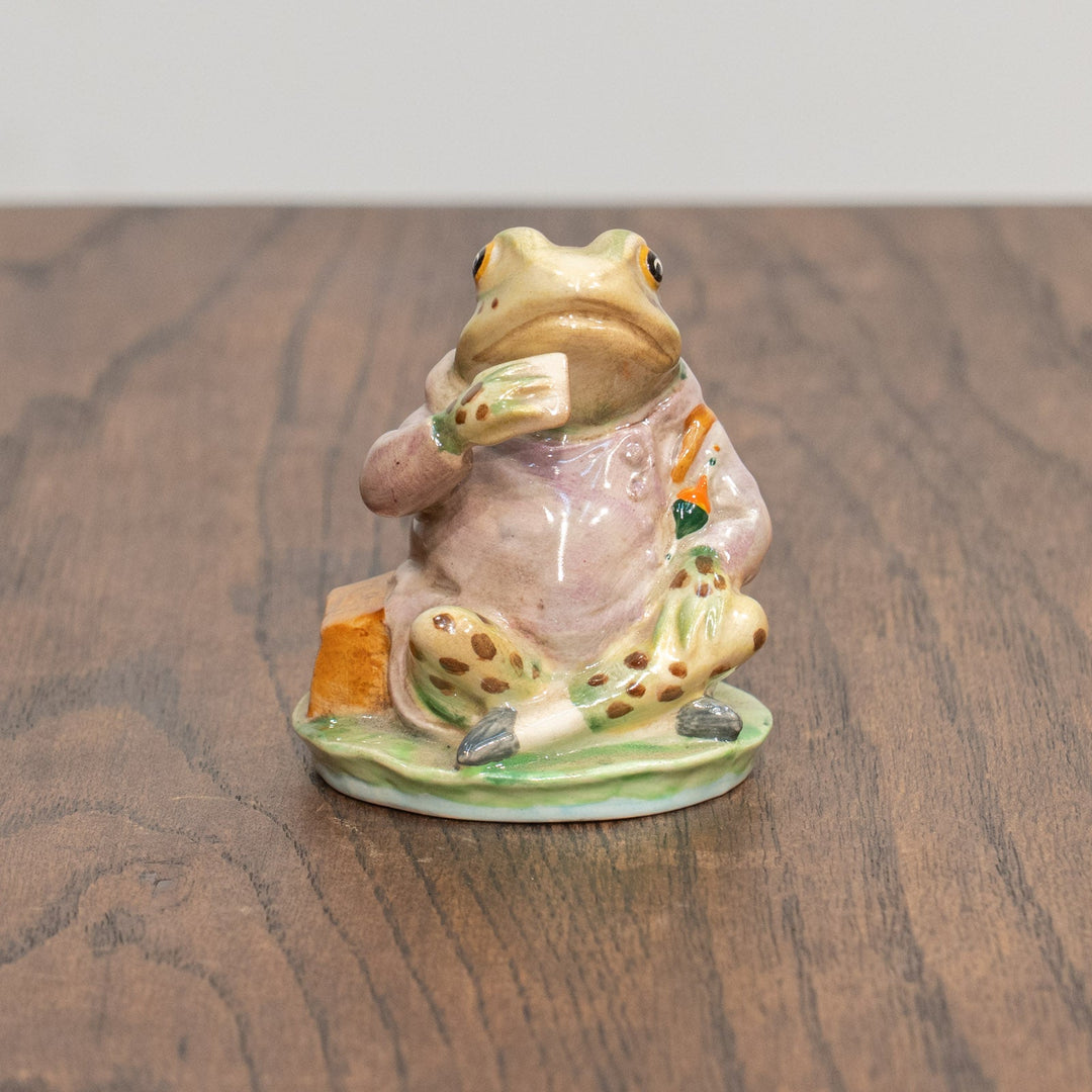 【BESWICK ベスウィック】かえるのジェレミー・フィッシャーどん 斑点脚パターン 金文字スタンプ フィギュリン /25L