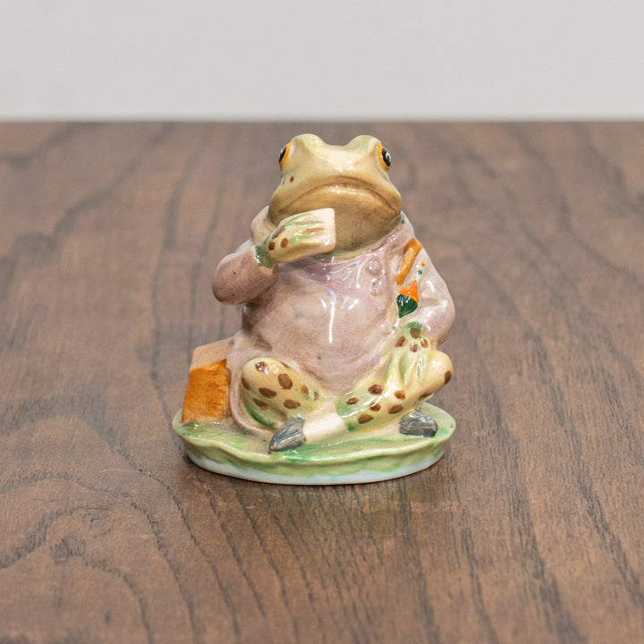 【BESWICK ベスウィック】かえるのジェレミー・フィッシャーどん 斑点脚パターン 金文字スタンプ フィギュリン /25L