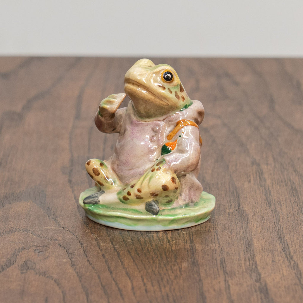 【稀少・19世紀】中国古玩 釉薬石器 カエル 水差し 海外オークション実績あり BESWICK ベスウィック】かえるのジェレミー・フィッシャーどん 斑点脚