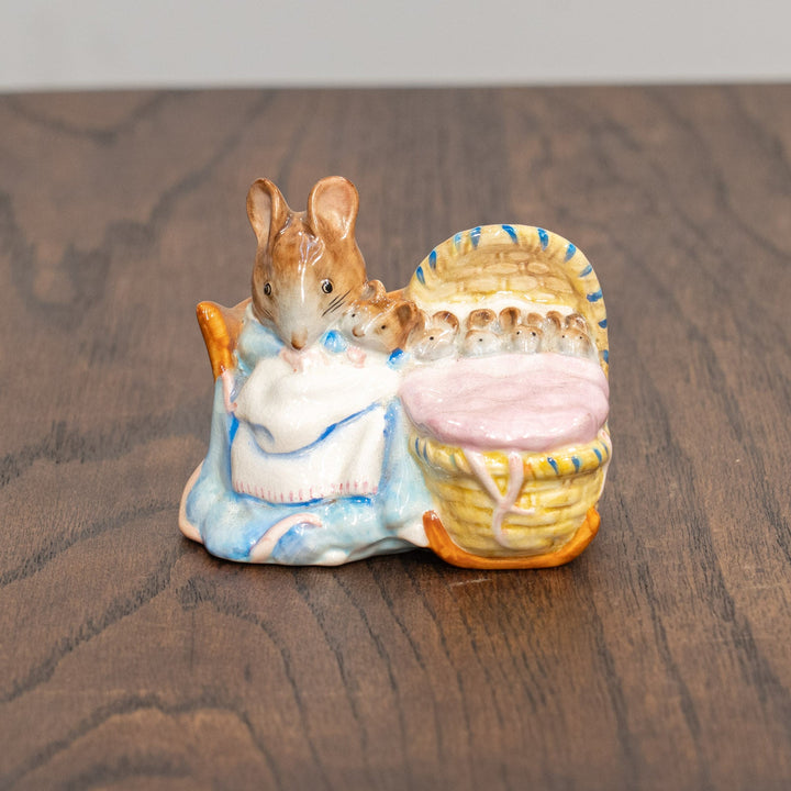 【BESWICK ベスウィック】ねずみのハンカ・マンカ 金文字スタンプ フィギュリン /25L-A