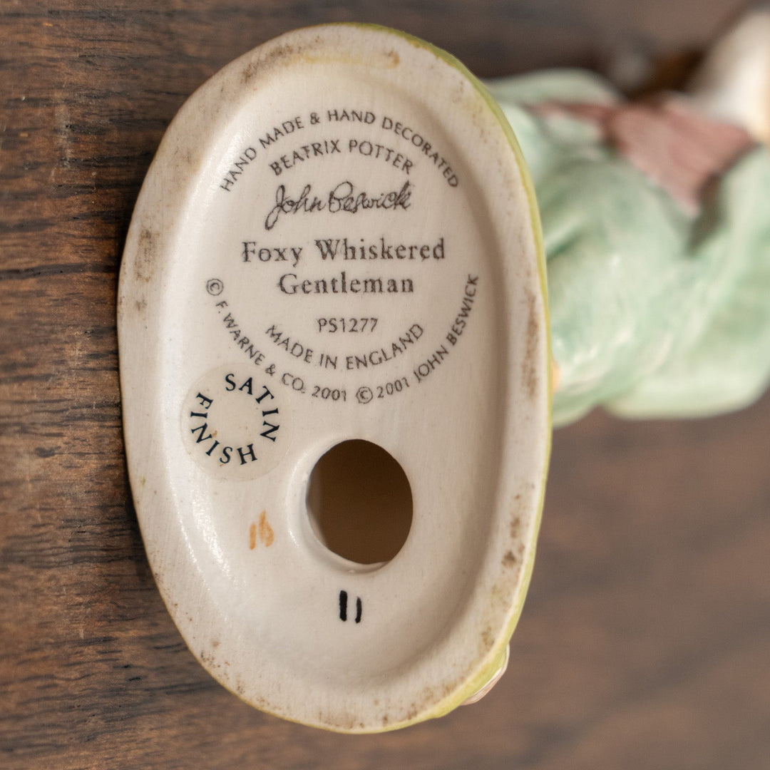 【BESWICK ベスウィック】きつねの紳士 サテンフィニッシュ レアモデル フィギュリン /25L