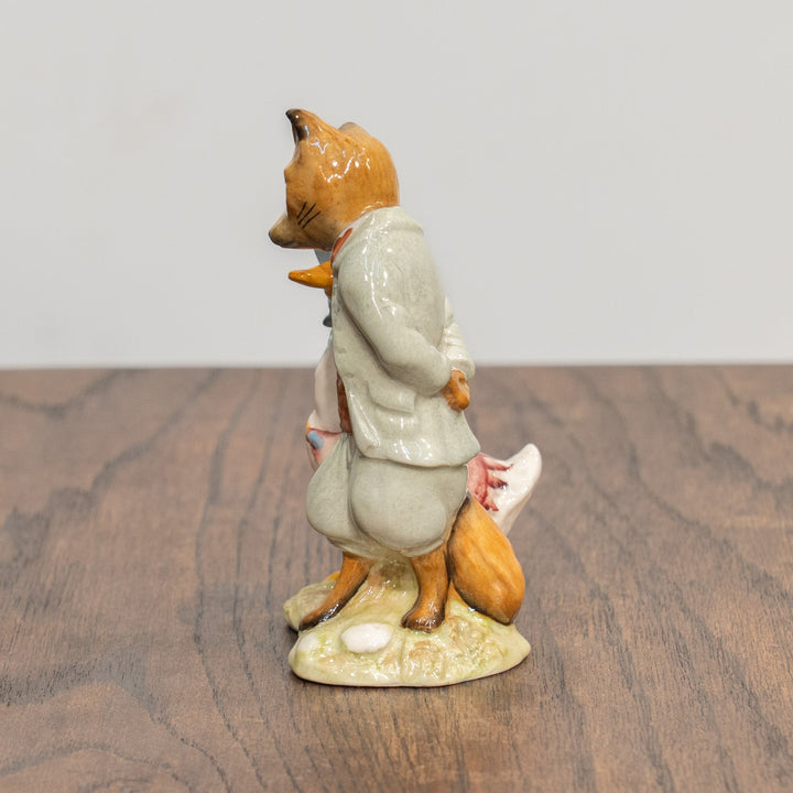 【BESWICK ベスウィック】ジマイマときつねの紳士 当時の工場検査済シール付き レアモデル フィギュリン /25L