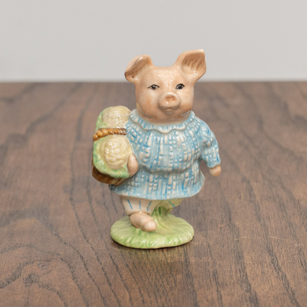 【BESWICK ベスウィック】こぶたのロビンソン チェックパターン フィギュリン /25L