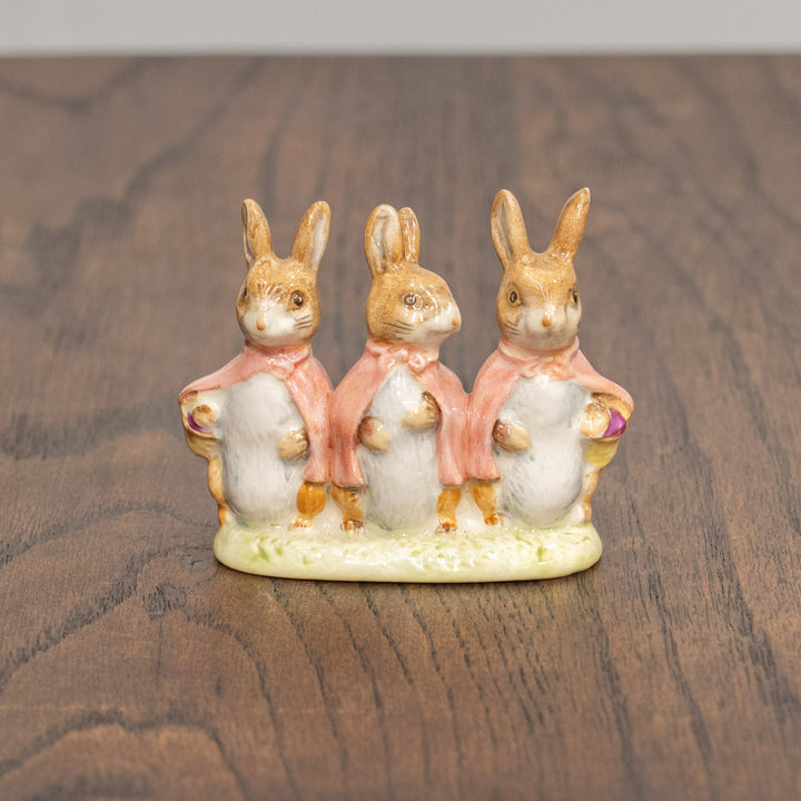 【BESWICK ベスウィック】穴掘り子うさぎ3姉妹 フィギュリン /25L-A