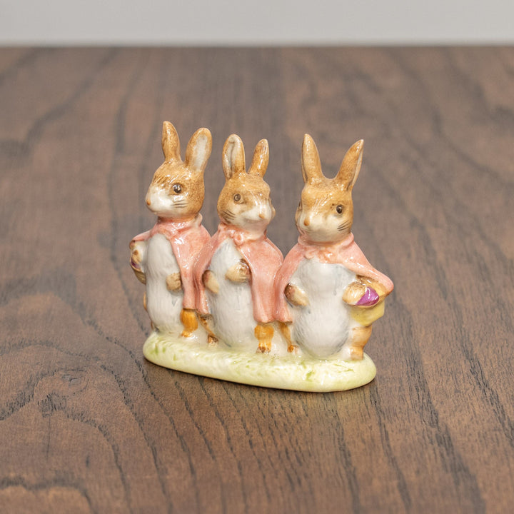 【BESWICK ベスウィック】穴掘り子うさぎ3姉妹 フィギュリン /25L-A
