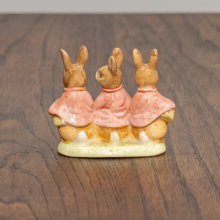 【BESWICK ベスウィック】穴掘り子うさぎ3姉妹 フィギュリン /25L-A