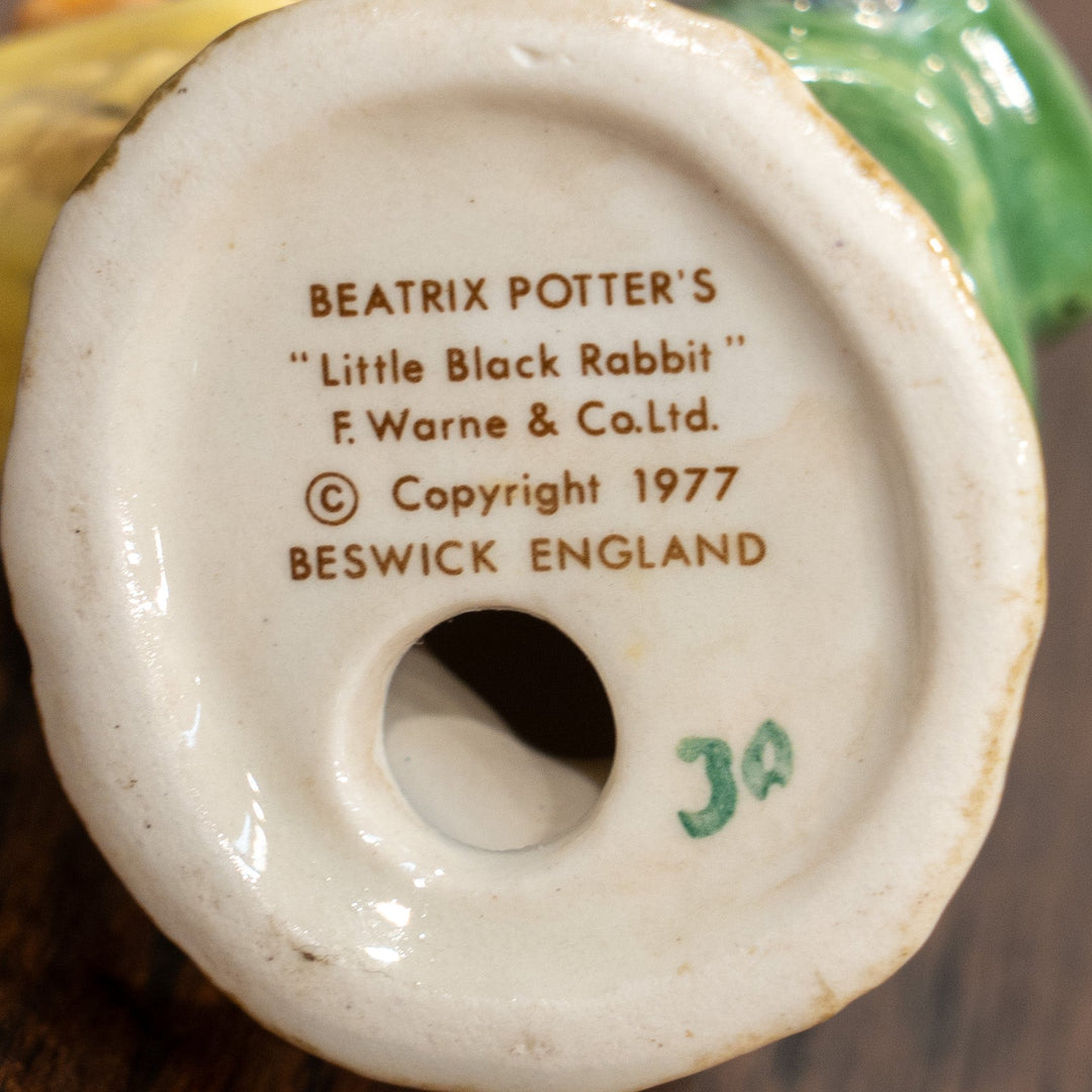 【BESWICK ベスウィック】アプリィ・ダプリィのわらべうた リトル・ブラック・ラビット フィギュリン /25L
