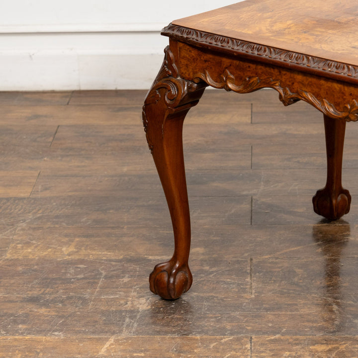 カブリオールレッグの脚先に施されたクロウ&ボールが印象的 コーヒーテーブル /25L