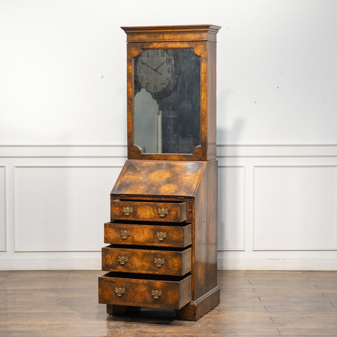 ウォールナット ミラー扉 ビューローブックケース /25L