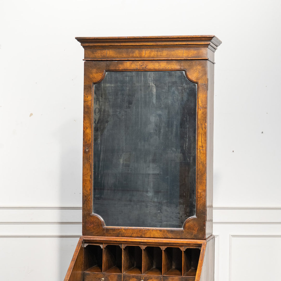 ウォールナット ミラー扉 ビューローブックケース /25L