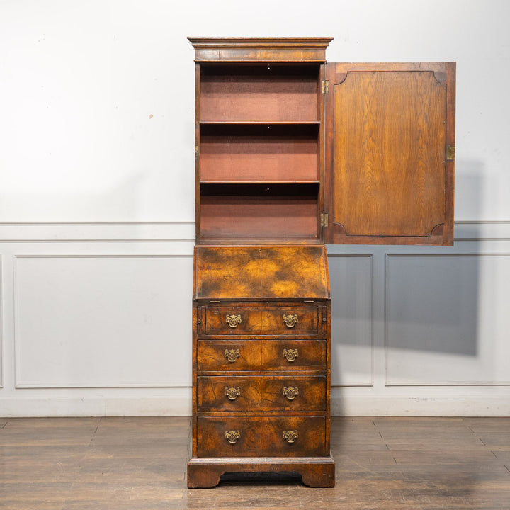 ウォールナット ミラー扉 ビューローブックケース /25L