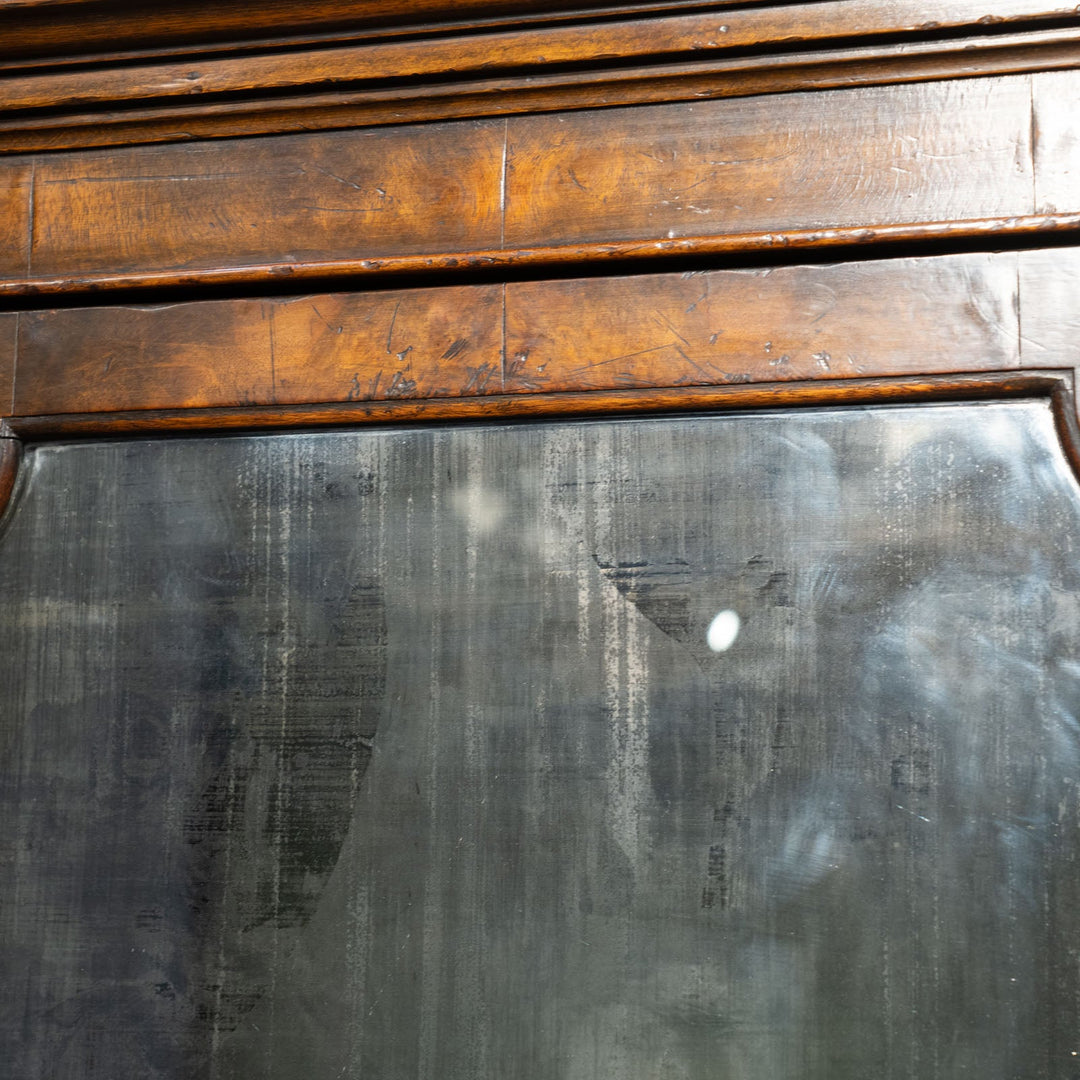 ウォールナット ミラー扉 ビューローブックケース /25L