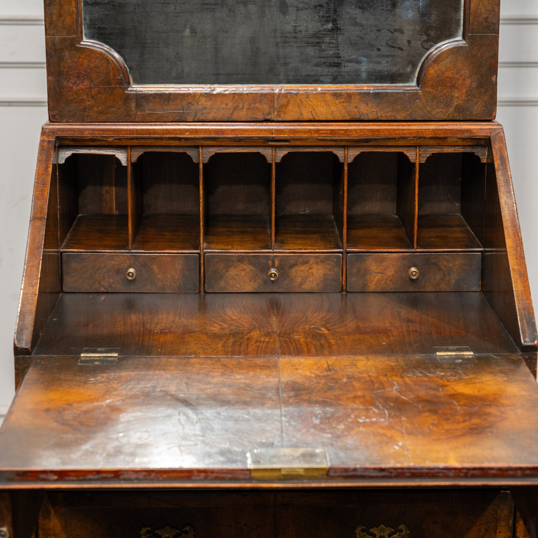 ウォールナット ミラー扉 ビューローブックケース /25L