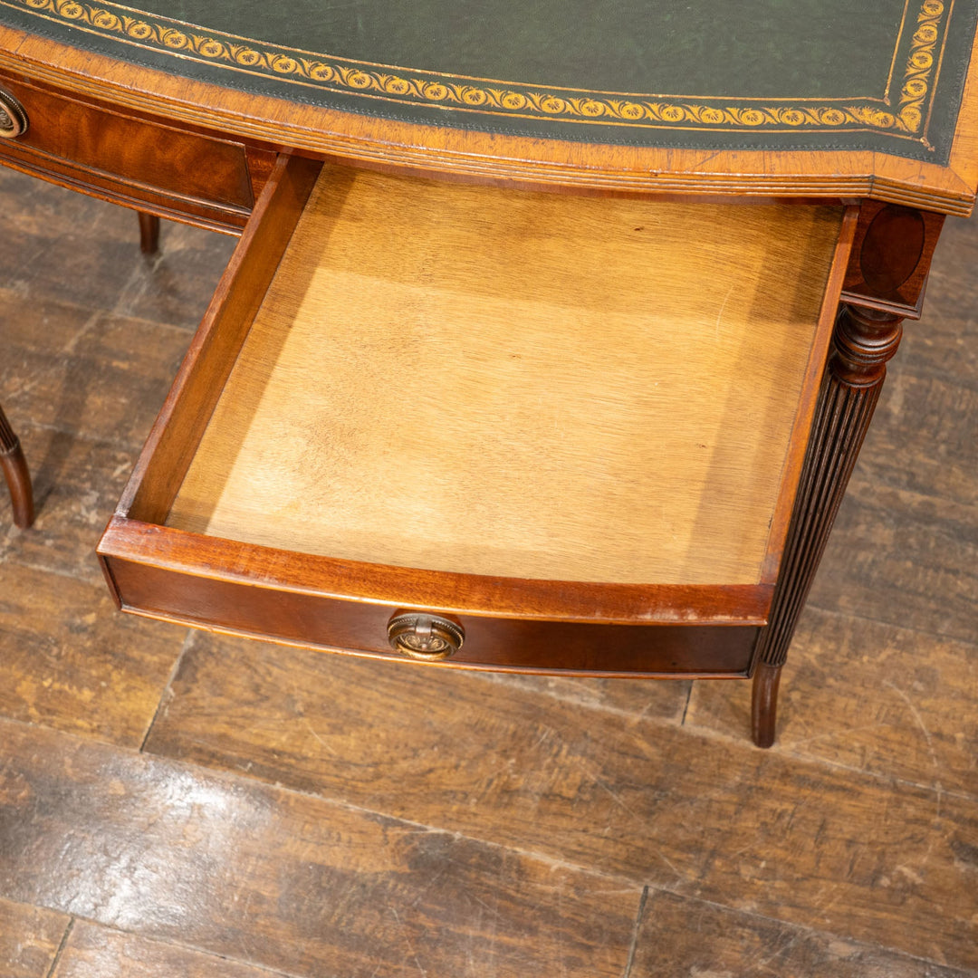 ウォールナット レザートップ デスク /25L