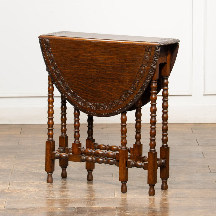 オーク ボビンターニングレッグ ゲートレッグテーブル /25L