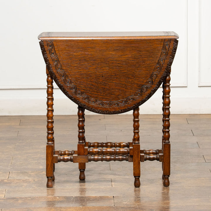 オーク ボビンターニングレッグ ゲートレッグテーブル /25L