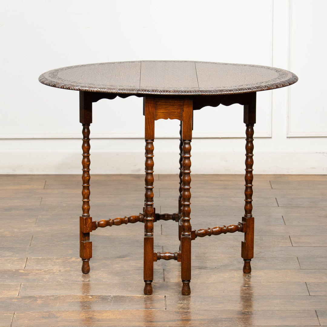 オーク ボビンターニングレッグ ゲートレッグテーブル /25L