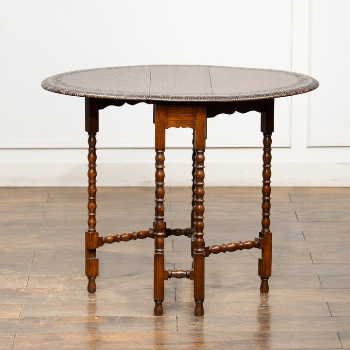 オーク ボビンターニングレッグ ゲートレッグテーブル /25L