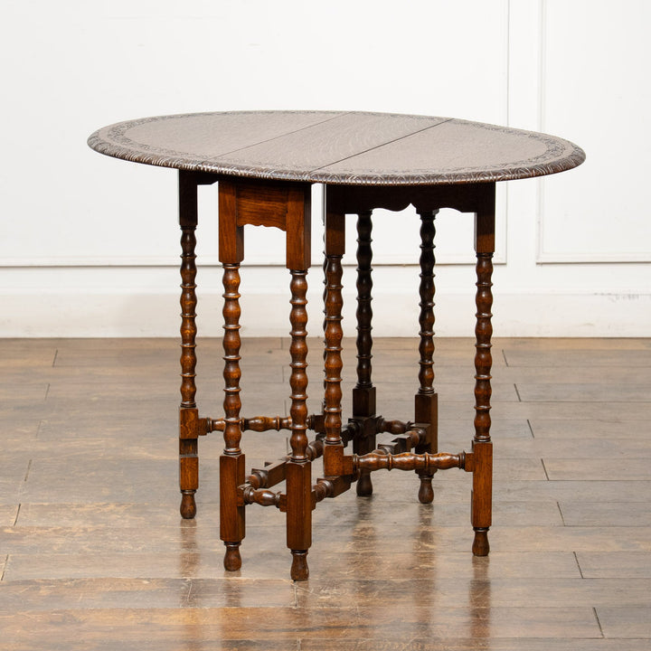 オーク ボビンターニングレッグ ゲートレッグテーブル /25L