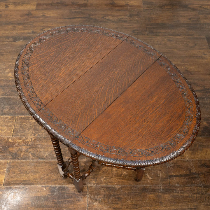 オーク ボビンターニングレッグ ゲートレッグテーブル /25L