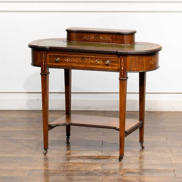 ウォールナット レザートップ ヴィクトリアン デスク /25L