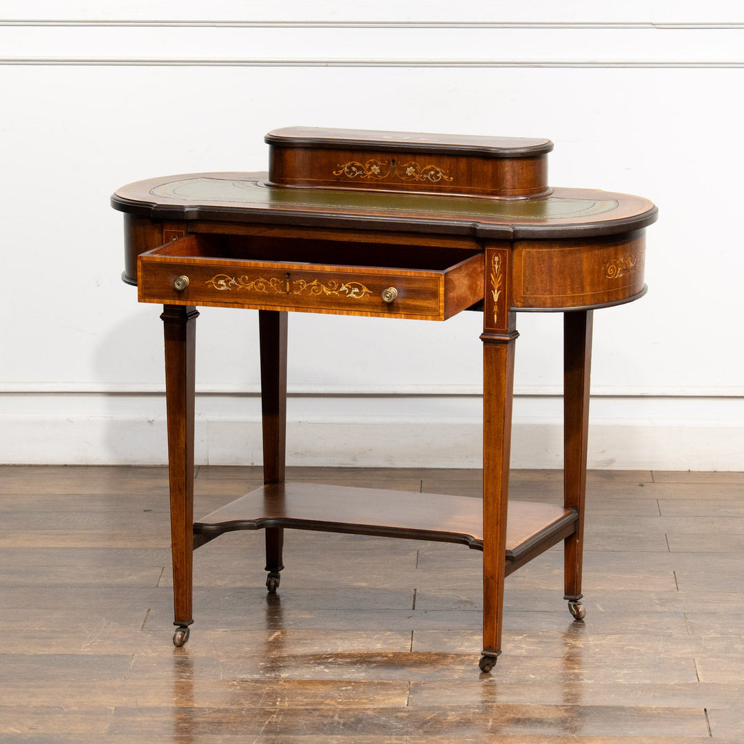 ウォールナット レザートップ ヴィクトリアン デスク /25L