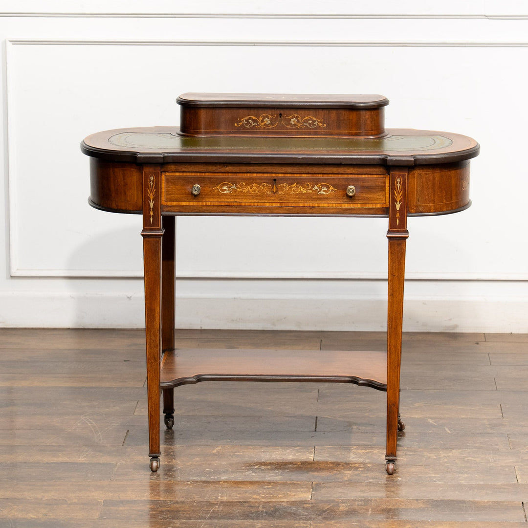 ウォールナット レザートップ ヴィクトリアン デスク /25L