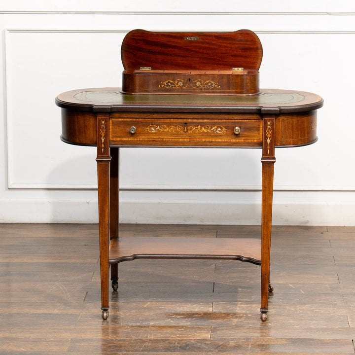 ウォールナット レザートップ ヴィクトリアン デスク /25L